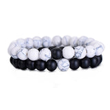 Natural Stone Black-White Bracelet