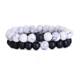 Natural Stone Black-White Bracelet