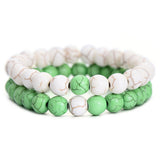 Natural Stone Black-White Bracelet