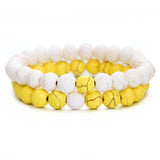 Natural Stone Black-White Bracelet