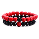 Natural Stone Black-White Bracelet