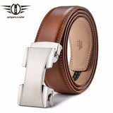 Light Brown Leather Belt (Auto. Buckle)
