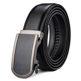 Black Leather Belt (Auto. Buckle)(35mm)