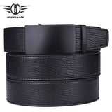 Black Leather Belt (Auto. Buckle)