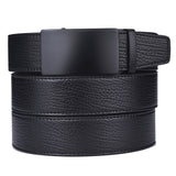 Black Leather Belt (Auto. Buckle)
