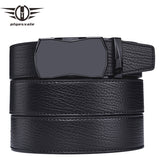 Black Leather Belt (Auto. Buckle)