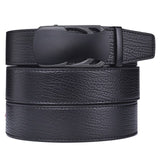 Black Leather Belt (Auto. Buckle)