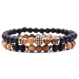 Natural Stone Blue-Black Bracelet