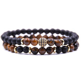 Natural Stone Blue-Black Bracelet
