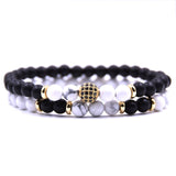 Natural Stone Blue-Black Bracelet