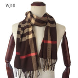 Red Lined Brown Scarf