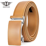 Light Brown Leather Belt (Auto. Buckle)