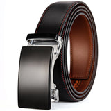 Light Brown Leather Belt (Auto. Buckle)