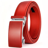 Light Brown Leather Belt (Auto. Buckle)