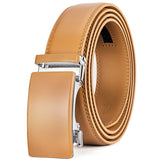 Light Brown Leather Belt (Auto. Buckle)