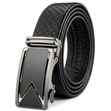 Black Leather Belt (Auto. Buckle)