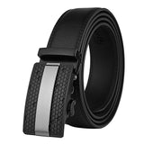 Black Leather Belt (Auto. Buckle)