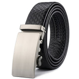 Black Leather Belt (Auto. Buckle)