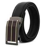 Black Leather Belt (Auto. Buckle)