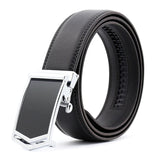 Black Leather Belt (Auto. Buckle)