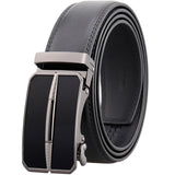 Black Leather Belt (Auto. Buckle)