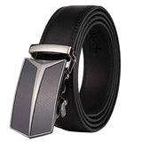 Black Leather Belt (Auto. Buckle)
