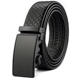Black Leather Belt (Auto. Buckle)
