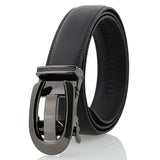 Black Leather Belt (Auto. Buckle)