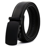 Black Leather Belt (Auto. Buckle)