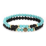 Natural Stone Blue-Black Bracelet