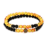 Natural Stone Blue-Black Bracelet