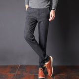 Causal Wool and Cotton Trousers