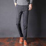 Causal Wool and Cotton Trousers
