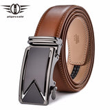 Brown Leather Belt (Auto. Buckle)