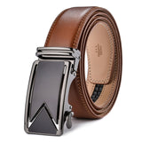 Brown Leather Belt (Auto. Buckle)