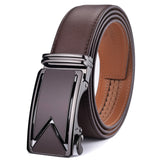 Brown Leather Belt (Auto. Buckle)