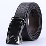 Brown Leather Belt (Auto. Buckle)