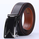 Brown Leather Belt (Auto. Buckle)