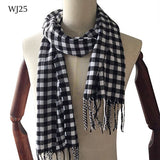 Lined Black Scarf
